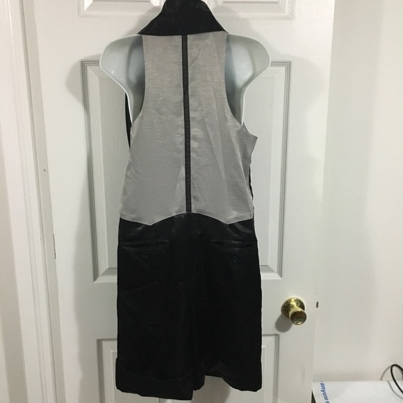 TSUMORI Chisato Black Gray Silk Tuxedo Romper - Picture 7 of 15